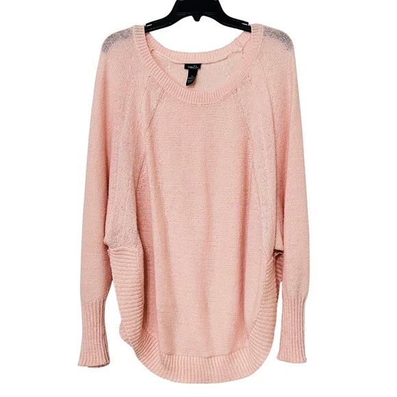 Rue21 Tops - Rue21 Oversized Cozy Knit Long Sleeve Curved Hem Sweater Blush Pink Sz XL